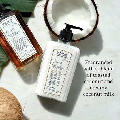 C.O. Bigelow Coconut Apothecary Duo Skin Care Gift Set, Body Wash & Body Lotion, Liquid Soap & Moisturizing Lotion, Set of 2, 10 Fl Oz