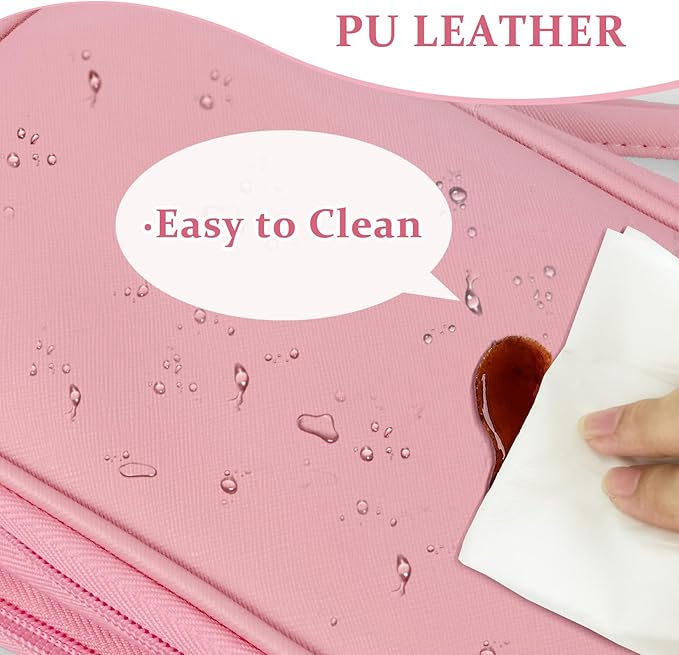 COSHAYSOO Electronic Travel Case Cable Cord Charger Organizer Pouch Bag Airplane Essentials Unique Birthday Christmas Gifts for Women College Teen Girls Traveler Accessories (Light Pink)