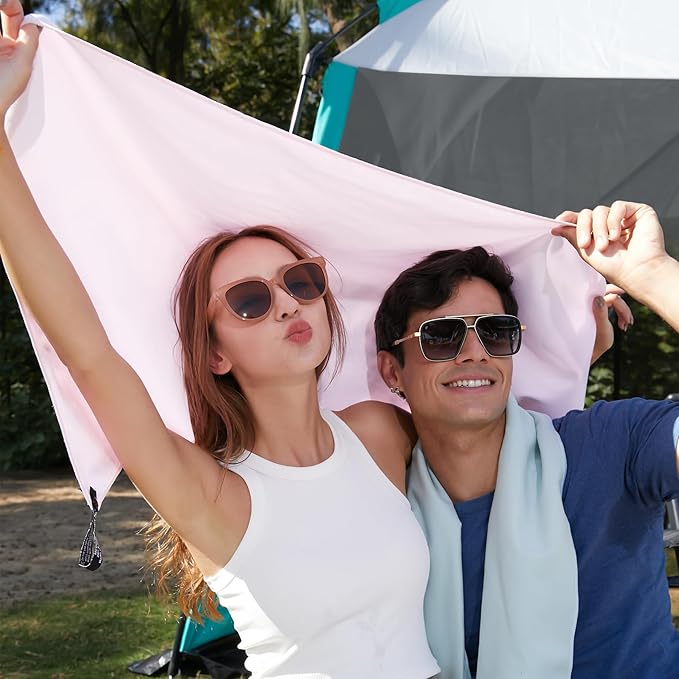 Rainleaf Microfiber Towel Perfect Travel & Gym & Camping Towel. Quick Dry - Super Absorbent - Ultra Compact - Lightweight. Suitable for Trip, Beach, Shower, Backpacking, Pool