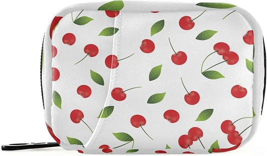 Pill Organizer Box Case Weekly Travel Pill Container Cute Pill Holder 7Day Vitamin Organizer Pill Dispenser Sorter Planner Storage Small Compact Cherries24