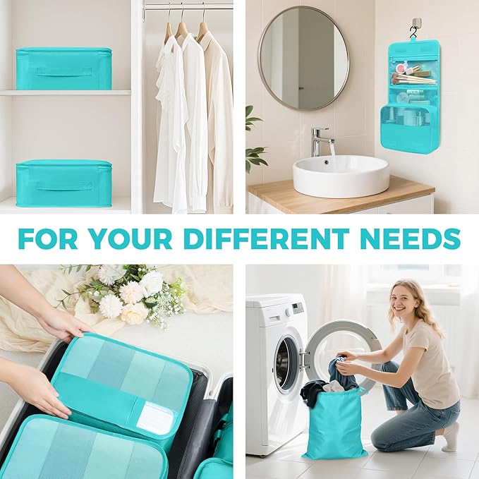 BAGAIL 9 Set Packing Cubes Luggage Packing Organizers for Travel Accessories