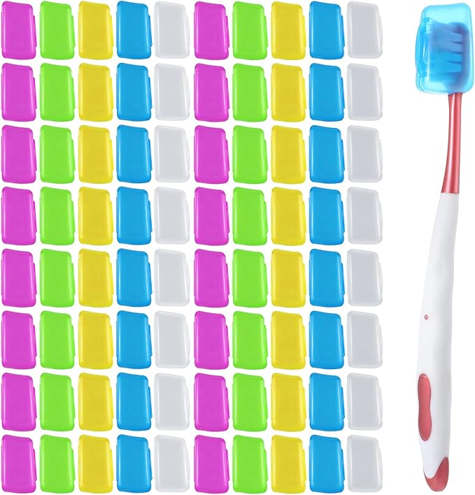150 Pcs Travel Toothbrush Head Covers, Portable Toothbrush Containers Toothbrush Caps Case Protector Tooth Brush Covering Convenient for Home Hotel Outdoor Travel