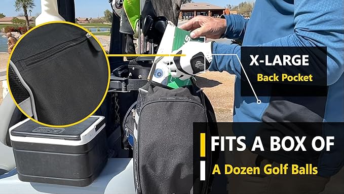 CaddyDaddy Golf Modern Golf Shoe Bag, Black/Grey