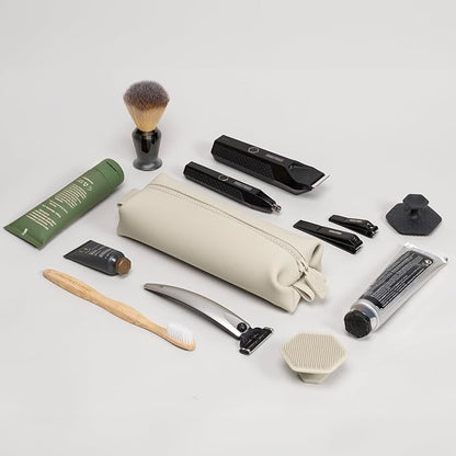 TOOLETRIES The Koby Mini Dopp Kit - Silicone Toiletry Organizer, Bathroom Travel Bag - Features Heavy-Duty Zipper, Leak Resistance, Easy to Clean - Sand