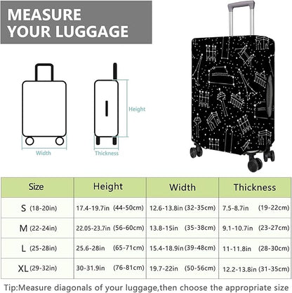 Travel Luggage Cover Suitcase Protector Fits 18-32 Inch Wheel Covers PatternedTravel Related Items Flower Luggage Protector Elastic M
