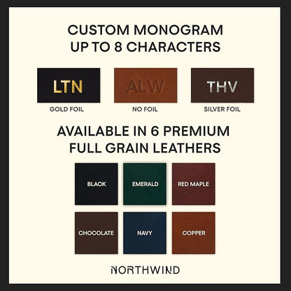 Northwind Personalized Leather Passport Holder for Travel – Custom Passport Cover and Wallet and Case with Card Slots and Cash Pocket, Premium Travel Accessory for Men and Women, Unique Custom Gift