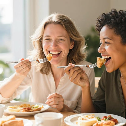 KINGSTONE 20 Pcs Hammered Silverware Set for 4, 18/10 Stainless Steel Heavy Duty Flatware Set, Tableware Cutlery Utensil Sets for Home Restaurant Dishwasher Safe