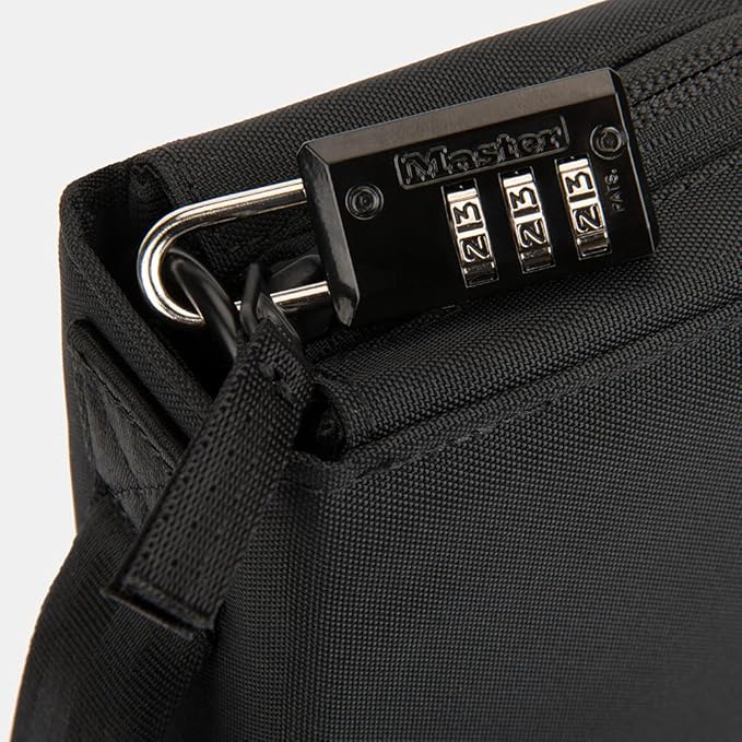 SLNT Essentials Tech Organizer with Faraday Phone Sleeve & RFID-blocking Pocket - Signal-shielding Storage Case for Phone & Accessories, Passport, Credit Cards - Lockable D-ring, Water-resistant