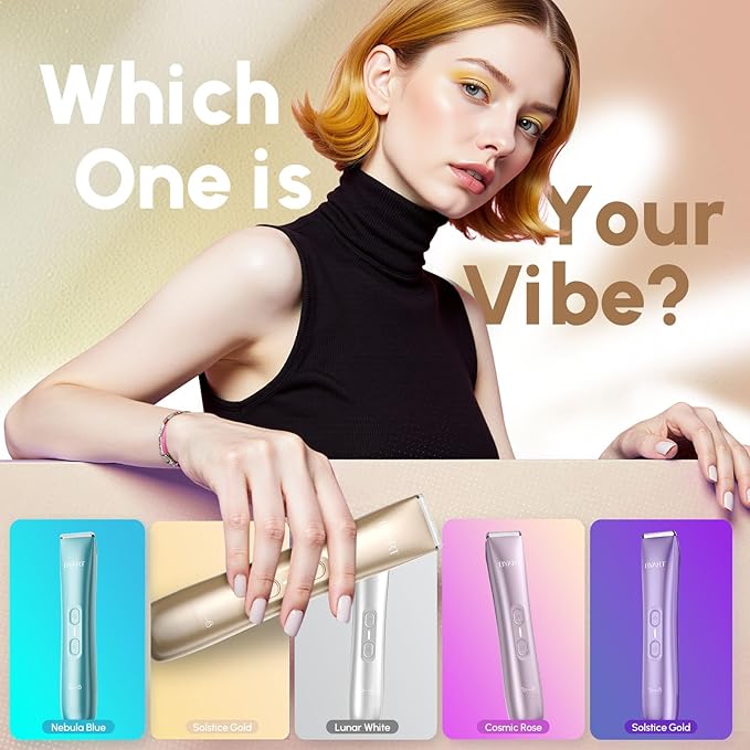 Pubic Hair Trimmer for Women – Electric Razor for Private Area & Sensitive Skin, Cordless Rechargeable Lady Shaver for Intimate Grooming – Smooth, No-Irritation, Rechargeable, IPX7 Waterproof (Gold)