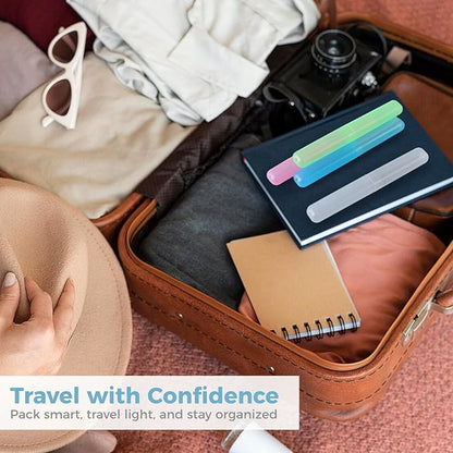 Lnrueg 60PCS Portable Travel Toothbrush Holder Case, Plastic Toothbrush Case, Toothbrush Cases for Indoor, Outdoor, Travel, Camping, School, and Home Use