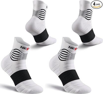 NEENCA Medical Compression Socks for Women & Men Circulation—2 Pairs, Ankle Compression Stockings for Pain Relief, Plantar Fasciitis, Swelling, Running, Nurses, Travel, Pregnancy, Flying. 20-30 mmHg