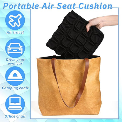 2 Packs Air Seat Cushion Inflatable Seat Cushion for Car Office Chair Wheelchair Pad Camping Mat for Pain Pressure Relief, 18"×18''