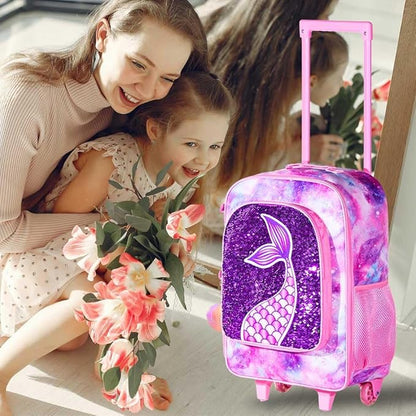 Kids Suitcase with Wheels for Girls and Boys, Rolling Carry on Luggage for Toddler Children
