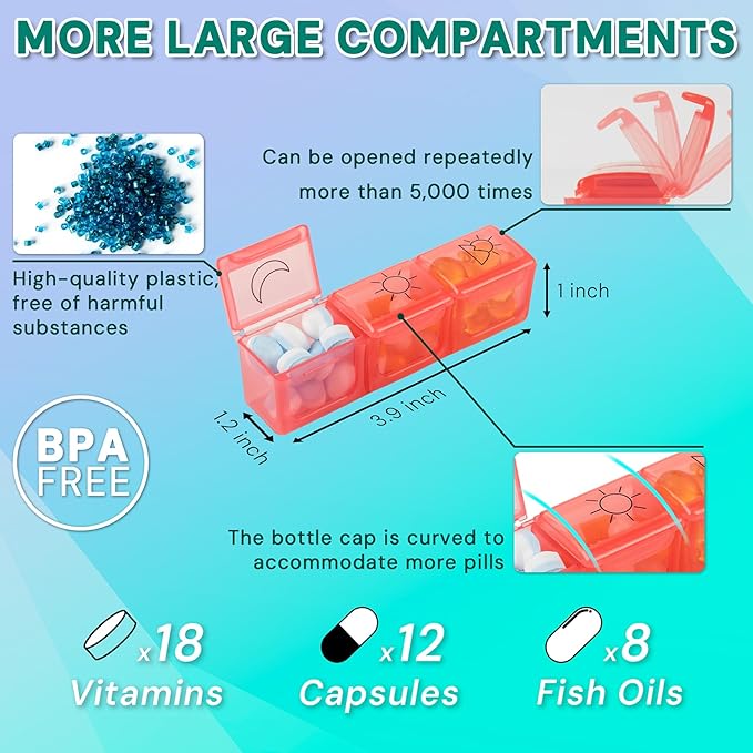 Monthly Pill Organizer, Medicine Organizer Box with Portable Hard Shell and Pill Cutter, 31 Day Pill Holder with Weekly Pill Bag (Purple, 3 Times a Day)