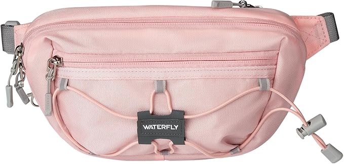 WATERFLY Lightweight Small Fanny Pack: 1.5L Mini Slim Crossbody Waist Belt Hip Bag with RFID Blocking, Anti-Theft & Water Resistant Pouch for Women Men Travel Hiking Running Walking EDC