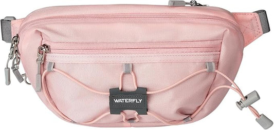 WATERFLY Lightweight Small Fanny Pack: 1.5L Mini Slim Crossbody Waist Belt Hip Bag with RFID Blocking, Anti-Theft & Water Resistant Pouch for Women Men Travel Hiking Running Walking EDC