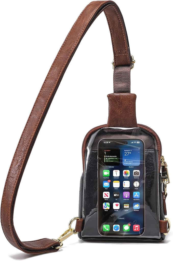 INICAT Sling Bag for Women Touchscreen Small Crossbody Cell Phone Purse Fanny Pack