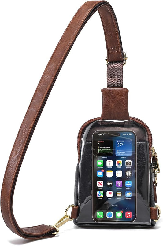 INICAT Sling Bag for Women Touchscreen Small Crossbody Cell Phone Purse Fanny Pack