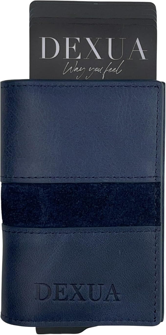 Mens Wallet, Premium Leather Slim Wallet, RFID Blocking Pop-Up Card Holder, Extra Credit Card Slots, Cash Slot, Magnetic Closure, Christmas Gift Ready Gift Box Included