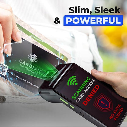 CARDIAN Stealth RFID Guard Shield x3 - Slim RFID Blocking Card Protector, Safecard Shield Credit Card Blocker, Protect ID Card for Passport RFID/NFC Anti-Theft Blocking Card Fraud Shield for Travel