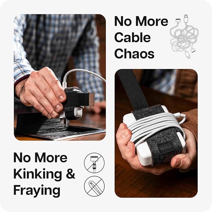 TAIM - Premium Charging Cable Organizer Case | Compact Travel Cord Management Accessories for Apple MacBook Pro, MacBook Air, & Vision Pro | Works with Apple USB-C & MagSafe Chargers | Size: Small