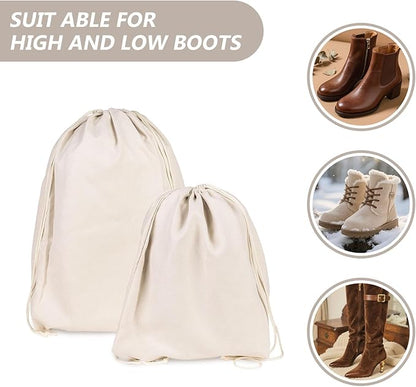 LAKE OF FIRE 4 Pcs Boot Bag for Cowboy Boots - Travel Boot Storage Bag for Cowboy Boot Protection (15" X 12")