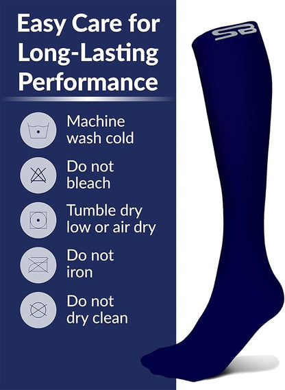 SB SOX Lite Compression Socks for Men & Women (15-20mmHg) – Best Compression Socks for Travel, Sports, and Daily Wear - XXL Sizes too!