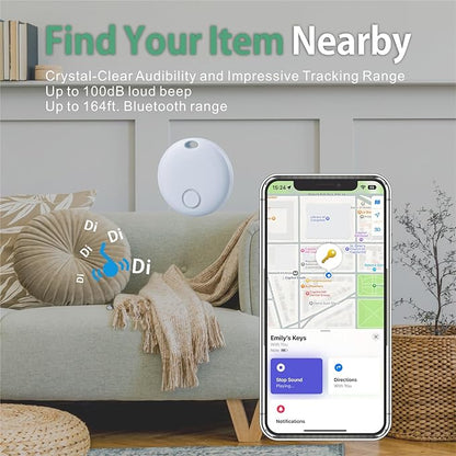 Reyke Smart Tag, Air Tracker Luggage Tracker, Works with Apple Find My (iOS Only), Item Locator for Key, Luggage, Backpack, Wallet, IP67 Waterproof, 2 Pack