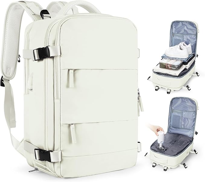 coofay Vacuum Backpack Travel with Pump Vacpack Travel Backpack with Vacuum System Compression Backpacks