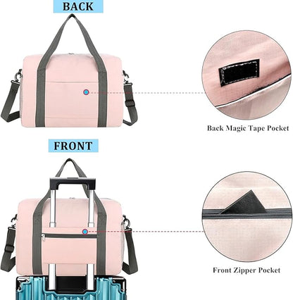 For Spirit Airlines Personal Item Bag 18x14x8 with Wet Pocket Foldable Travel Duffel Bag Underseat Carry on for Men & Women