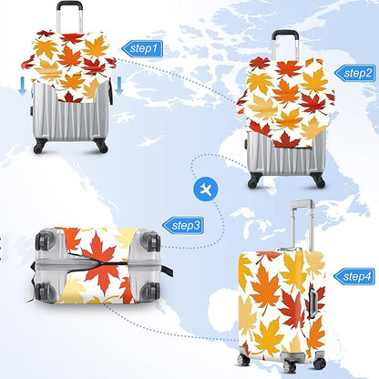 ANNA QUEEN Travel Luggage Cover Suitcase Protector Suitcase Cover Anti-Scratch,Stretchable Bag Cover Washable Durable Polyester with Elastic Hem with Zipper Closure