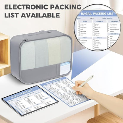 BAGAIL 9 Set Packing Cubes Luggage Packing Organizers for Travel Accessories