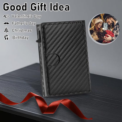 Business Card Holder Minimalist Wallet for Men Rfid Credit Card Holder Slim Wallet With Money Clip Carbon Fiber Wallets for Men