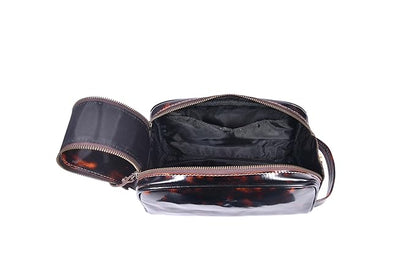 10" Premium Leather Toiletry Travel Pouch With Waterproof Lining | King-Size Handcrafted Vintage Dopp kit By Aaron Leather Goods (Canary Brown)