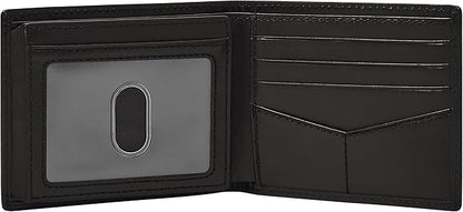 Fossil Men's Derrick RFID-Blocking Leather Bifold Wallet with Flip ID Window for Men