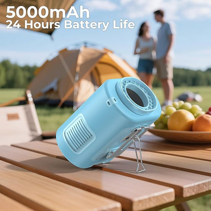 AMACOOL Mini Portable Waist Fan Clip on, 13000RPM 4-Speeds Personal Neck Fans, Up to 24H Battery Life, Rechargeable Wearable Shirt Belt Fan for Outdoor Work Jobsite Travel Camping, Gifts for Men