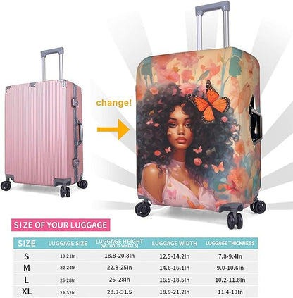 Suitcase protector cover tsa approved luggage cover for Suitcase Washable Suitcase Protector Anti-scratch Suitcase cover Small African American Woman