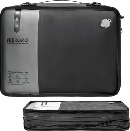 Compression Packing Cubes for Travel, Vacuum Bags for Business Trip, Professional IP67 Reusable Packing Cubes for 20 inch Suitcases, Organizer Bags for Luggage for Women & Men(1 PACK, No Pump)