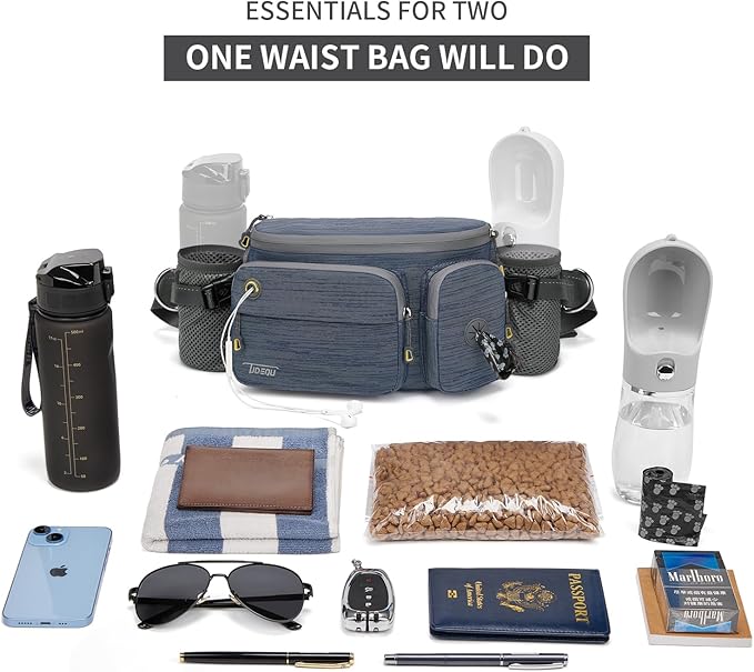 TUDEQU Hiking Fanny Pack for Men Women Large Hiking Waist Packs Mens Fanny Pack Crossbody Waist Bag for Men for Travel