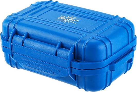 Linsoul Kiwi Ears SONICAP Waterproof Earbud Case,Hard Protective IEM Storage Box with EVA Lining,Hard Carrying Bag for Headphones,Earphone,Travel Carrying Case Fit for ZS10 Pro,Zero:2,EW300 (Blue)