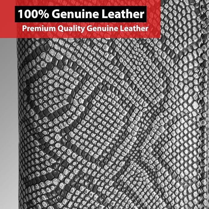 IBRO VINTAGE Motorcycle Chain Wallet for Men – Premium Cowhide Leather, RFID Tri-Fold Biker Wallet with Heavy Duty Chain for Bikers Truckers & Hunters, Credit Card Money Organizer Long Wallet