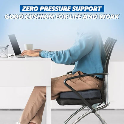 Seat Cushion for Office Chair, Tailbone & Sciatica Pain Relive, Butt Donut Pillow for Long Sitting Hours with Washable Cover, Soft Foam Cushion for Car, Wheelchair, Airplane, Truck (Dark Grey)