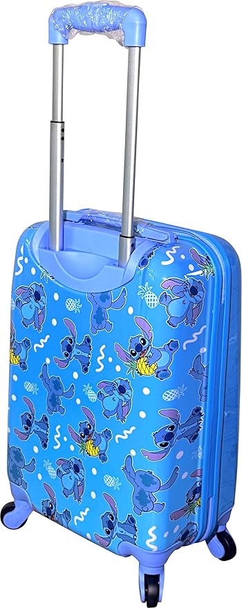 Fast Forward Kids Licensed Hard-Side 21” Spinner Luggage Lightweight Carry-On Suitcase (Stitch I)