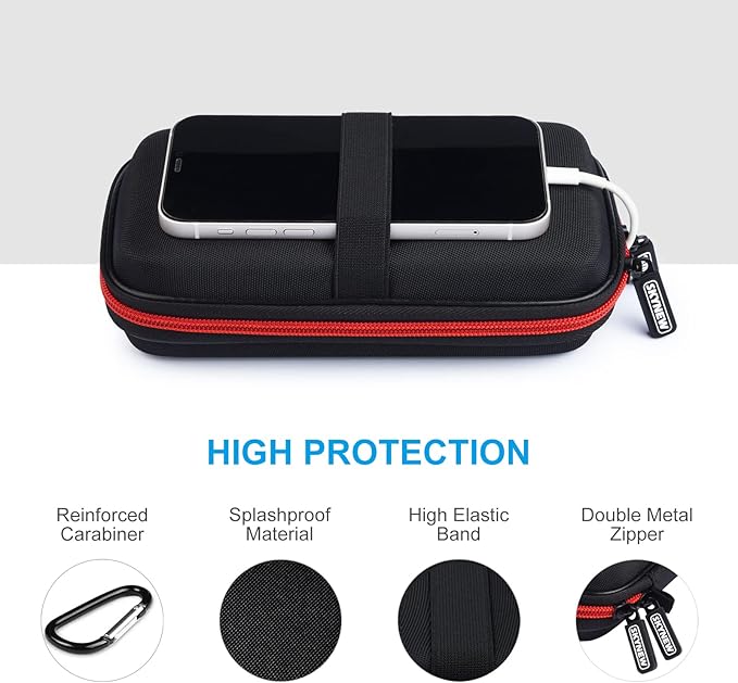 Hard Travel Case for Ekrist/LanLuk Portable Charger Power Bank 25800mAh, Power Bank Case for Anker PowerCore 10000mAh, Samsung T7 Touch and Seagate Portable 2TB