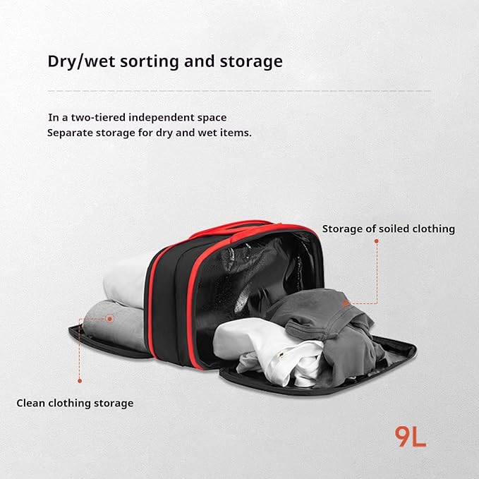 Bee Nesting BeeNesting Waterproof Compression Packing Cubes 5/6/8 sets, Large Travel Packing organizers for Carry on Luggage, 2 Sides Expandable Storage Bags (Black Red, S+M+XL+Lite)