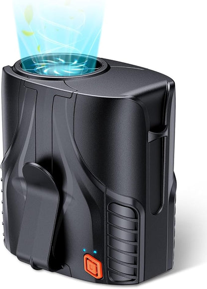 2025 Portable Personal Waist Fan& Neck Fan, 14000RPM Brushless Motor, 40H Runtime Rechargeable, 6-Speed Quiet Operation, Clip-On Personal Body Cooling for Camping/Worksites/Outdoor