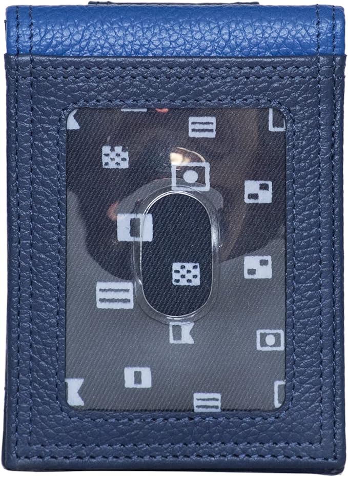 Nautica Men's Slim Wallet | Card Case | RFID Blocking | ID Window | Minimalist | Lightweight | Genuine Leather