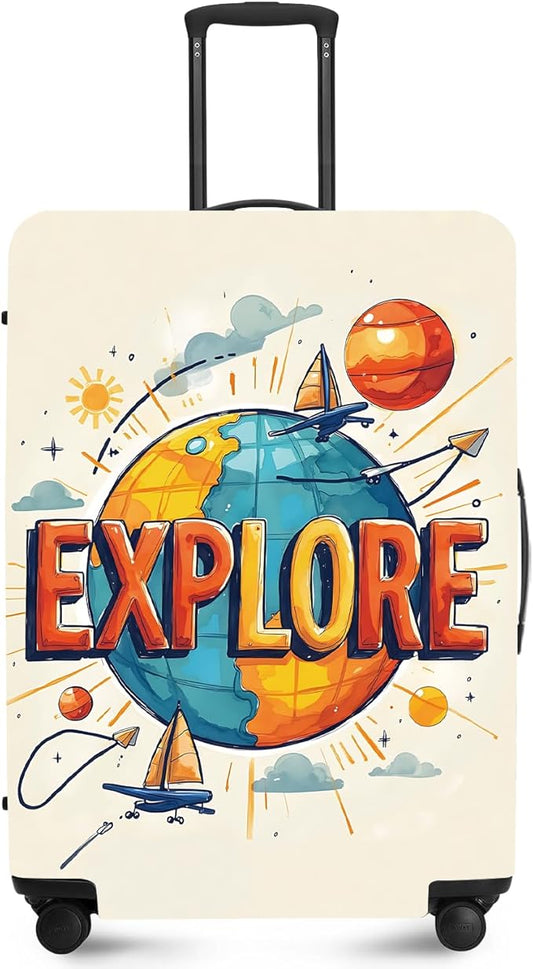 ANNA QUEEN Travel Luggage Cover Suitcase Protector Suitcase Cover Anti-Scratch,Stretchable Bag Cover Washable Durable Polyester