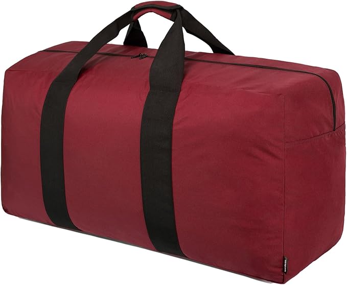Vorspack Extra Large Duffle Bag for Travel - 100L Duffel Bag for Men Gear Bag for Storage Foldable Weekender Bag for Overnight Camping - Red