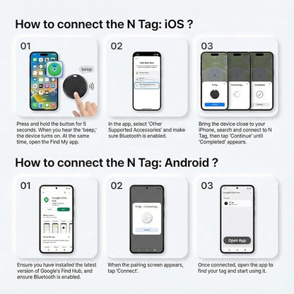Mini Bluetooth Tracker,Air Tracker Tags for iOS/Android, Key Finder with Sound - Compatible with Apple Find My and Google Find My Device, Tracks Keys/Wallets/Luggage/Pets, No Subscription(Black-1Pcs)